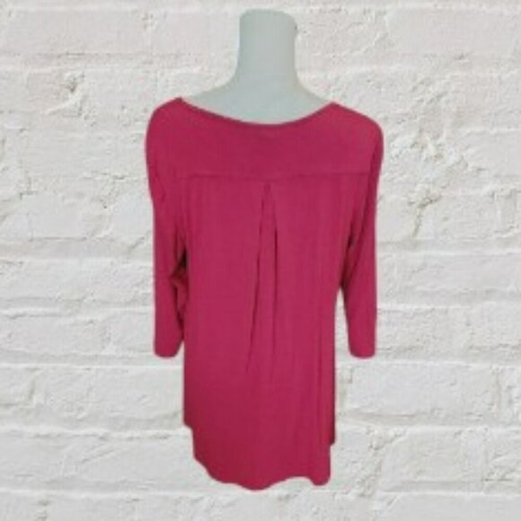 Intro ❤️Red Stretch Tunic Long Sleeve Casual Top in Size Large - Picture 3 of 4